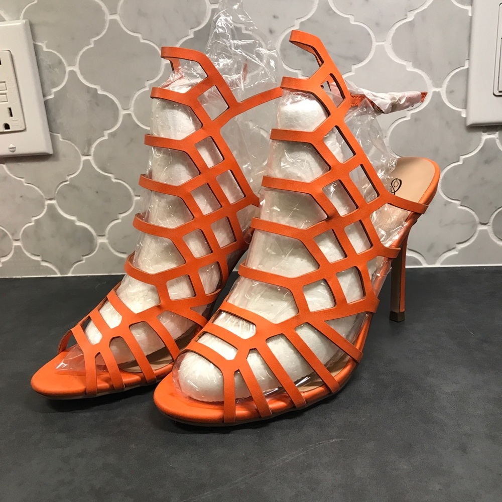 Orange Cage Heels